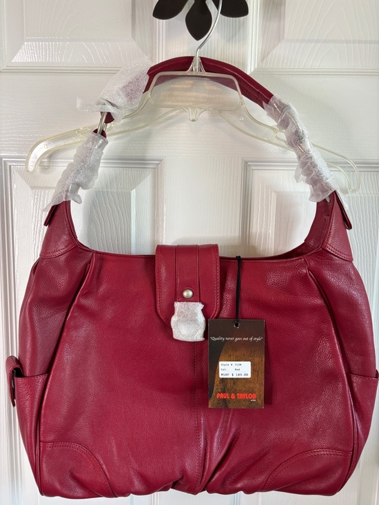 Paul & Taylor Handbags - Red Leather Shoulder Bag